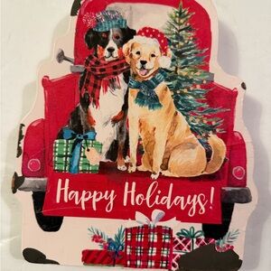 Charming Holiday Dog Decor with Red and Green Accents